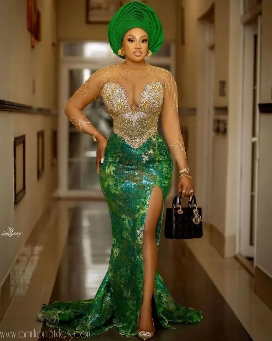 10 Green Lace Asoebi Styles For Owambe