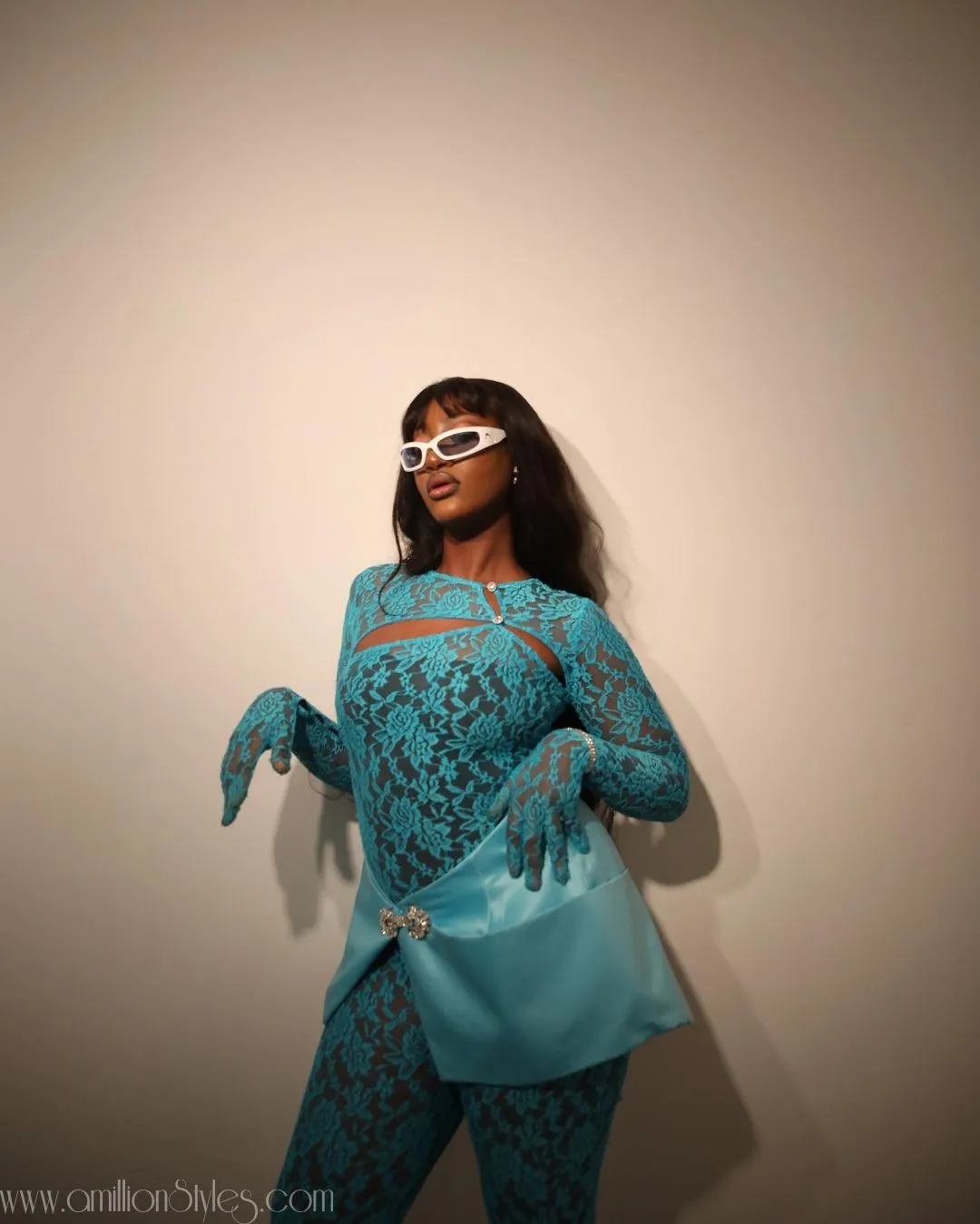 Temsbaby Vs Diiadem, Who Wore This Lace Jumpsuit Better?