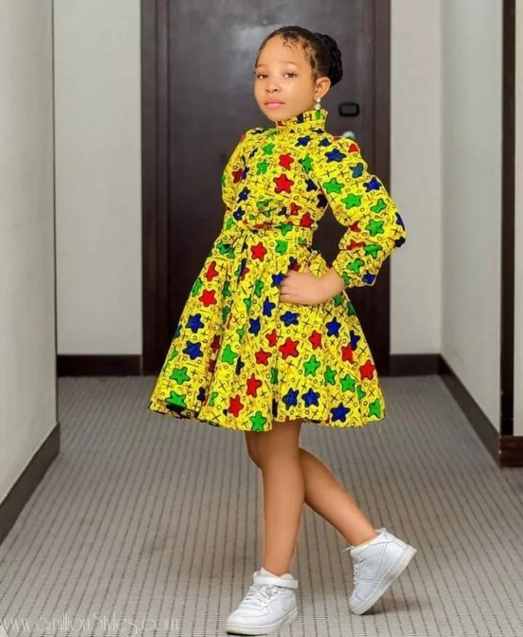 19+ Ankara Gown Styles For Children This Season