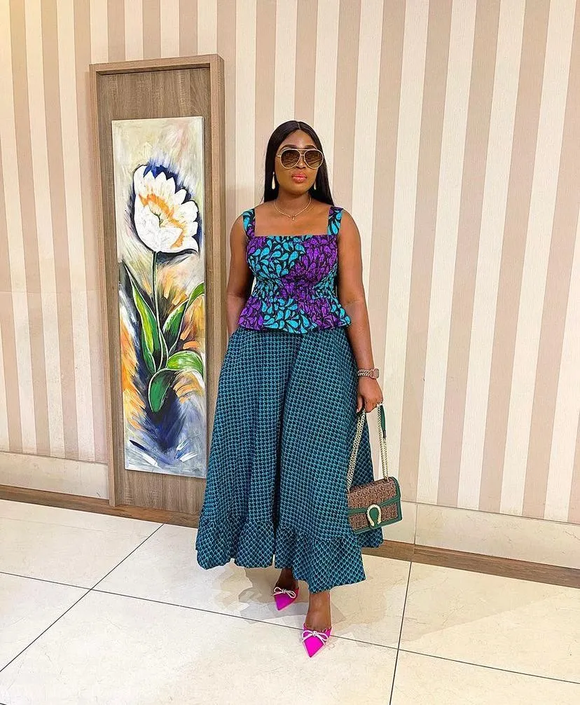 Ankara Two-Piece Outfit Styles in Trend for Ladies