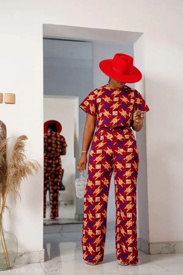 Ankara Two-Piece Outfit Styles in Trend for Ladies