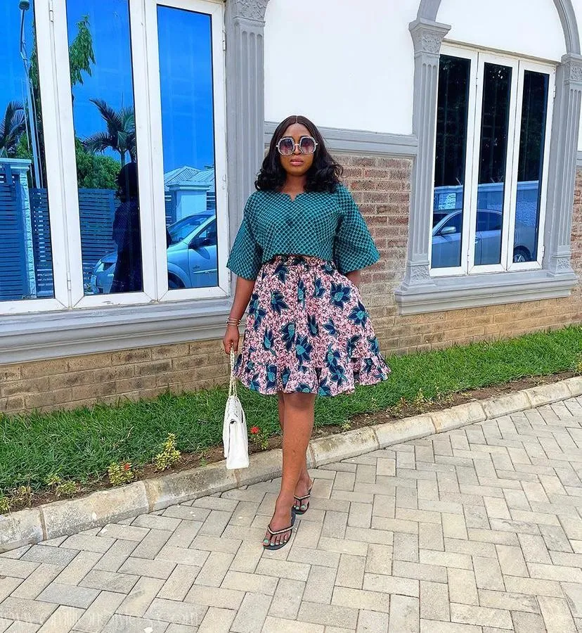 Ankara Two-Piece Outfit Styles in Trend for Ladies
