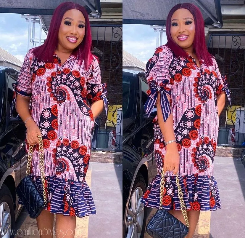 Short Ankara Gown Styles for Mothers