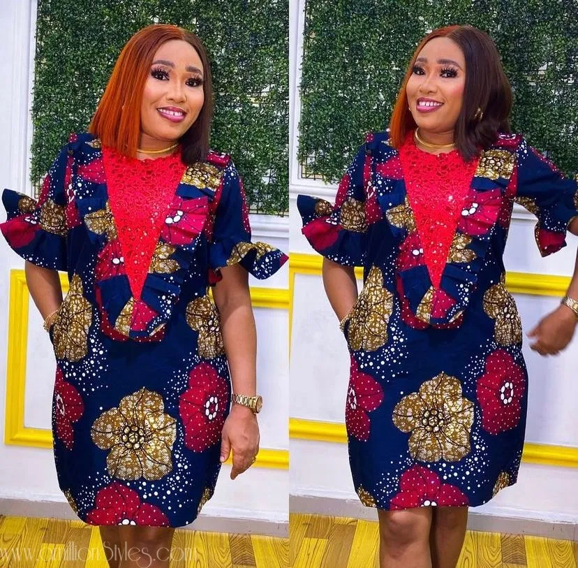 Short Ankara Gown Styles for Mothers