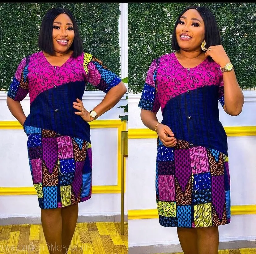 Short Ankara Gown Styles for Mothers