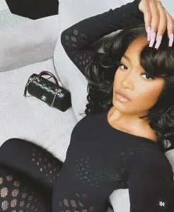 #KekePalmer posed for the 'Gram in a $385 #Wolford jumspuit. What say you? IG/R