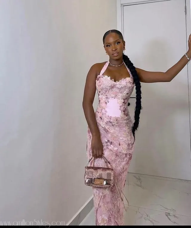 Owambe Style Ideas For Pink Lace Asoebi