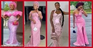 Owambe Style Ideas For Pink Lace Asoebi